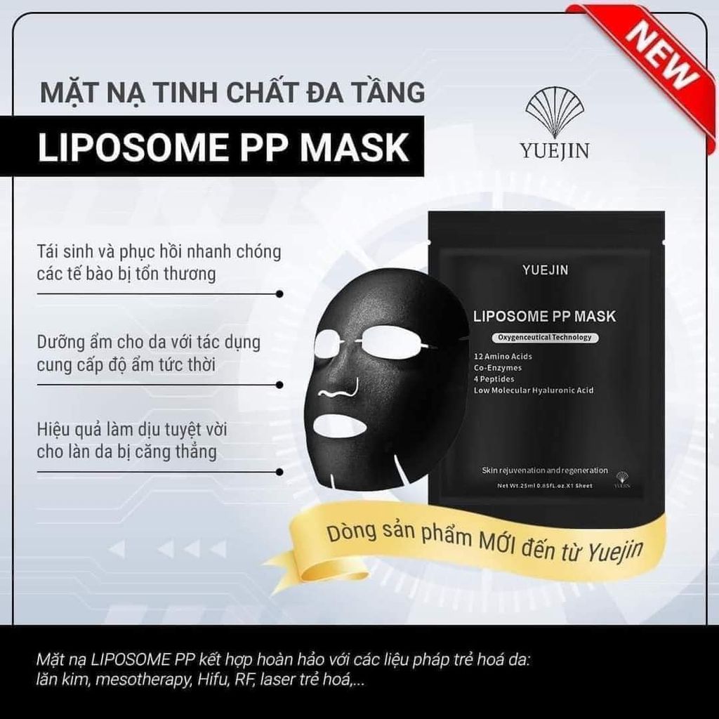 Mặt Nạ Yuejin Liposome PP Mask Nuôi Dưỡng Tế Bào, Phục Hồi Nhanh Cấp Ẩm 25ml