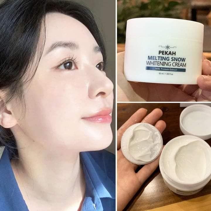 Kem Dưỡng Nâng Tone PeKah Melting Snow Whitening Cream Dưỡng Trắng Sáng Da 50ml