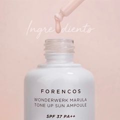 Tinh Chất Chống Nắng Forencos Wonderwerk Marula Tone Up Sun Ampoule SPF37 PA++ Dưỡng Trắng 30g