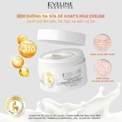 Kem Dưỡng Ẩm Da Sữa Dê Eveline Coenzyme Q10 Goat's Milk Cấp Ẩm, Mềm Mịn Da 50ml