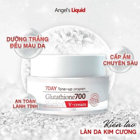 Kem Dưỡng Trắng Angel’s Liquid 7 Days Whitening Program Glutathione700 V-Cream 50ml