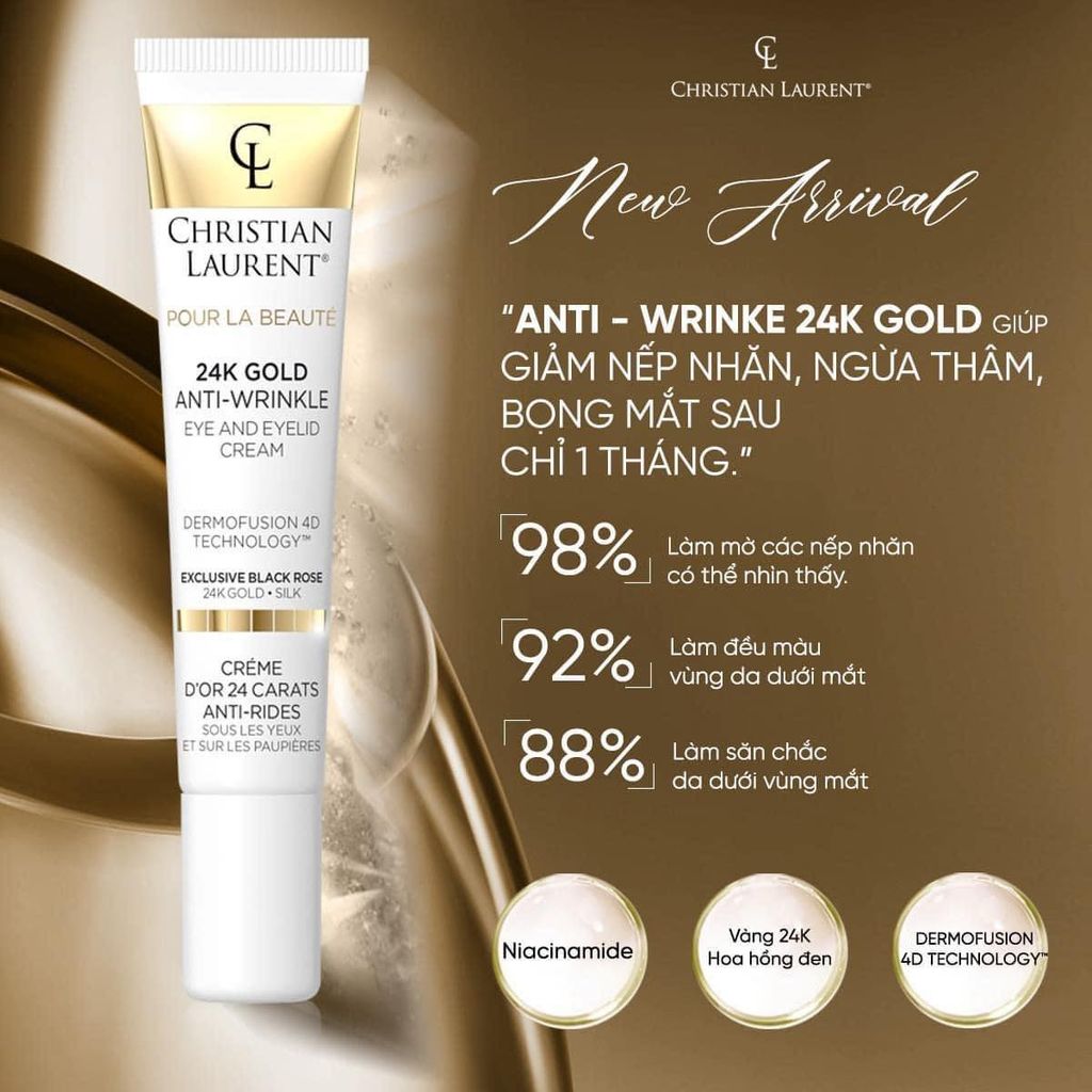 Kem Chống Nhăn Vùng Mắt Christian Laurent Anti-Wrinkle Eye and Eyelid Cream 20ml