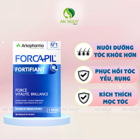 Viên Uống Arkopharma Forcapil Fortifiant Hỗ Trợ Tóc Và Móng Chắc Khỏe 60 Viên