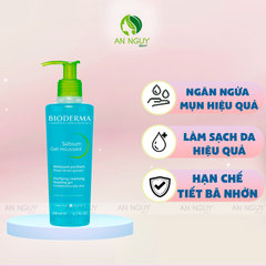 Gel Rửa Mặt Bioderma Sébium Gel Moussant Dành Cho Da Dầu & Hỗn Hợp