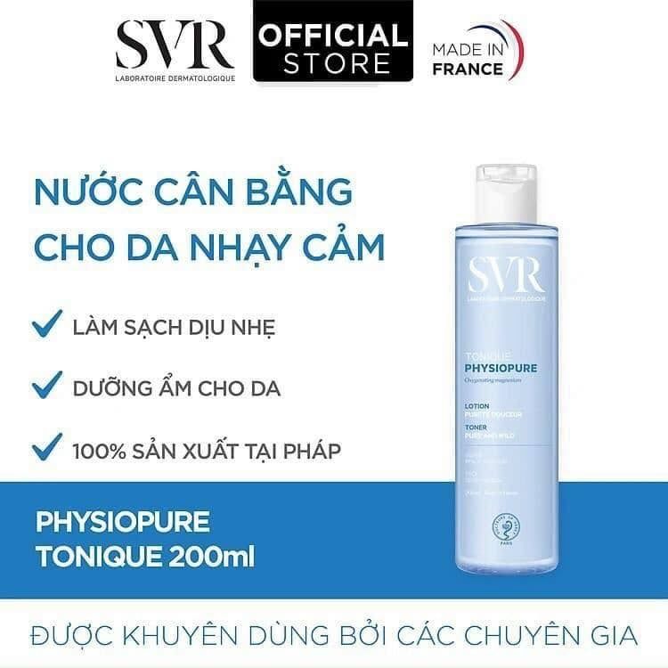 Nước Cân Bằng SVR Physiopure Tonique Dưỡng Ẩm Da 200ml