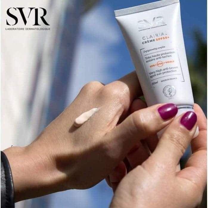 Kem Chống Nắng SVR SPF50+ Clairial Crème Hỗ Trợ Làm Mờ Nám 50ml