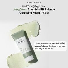 Sữa Rửa Mặt Ngải Cứu Bring Green Artemisia PH Balance Cleansing Foam Làm Dịu Da 150ml