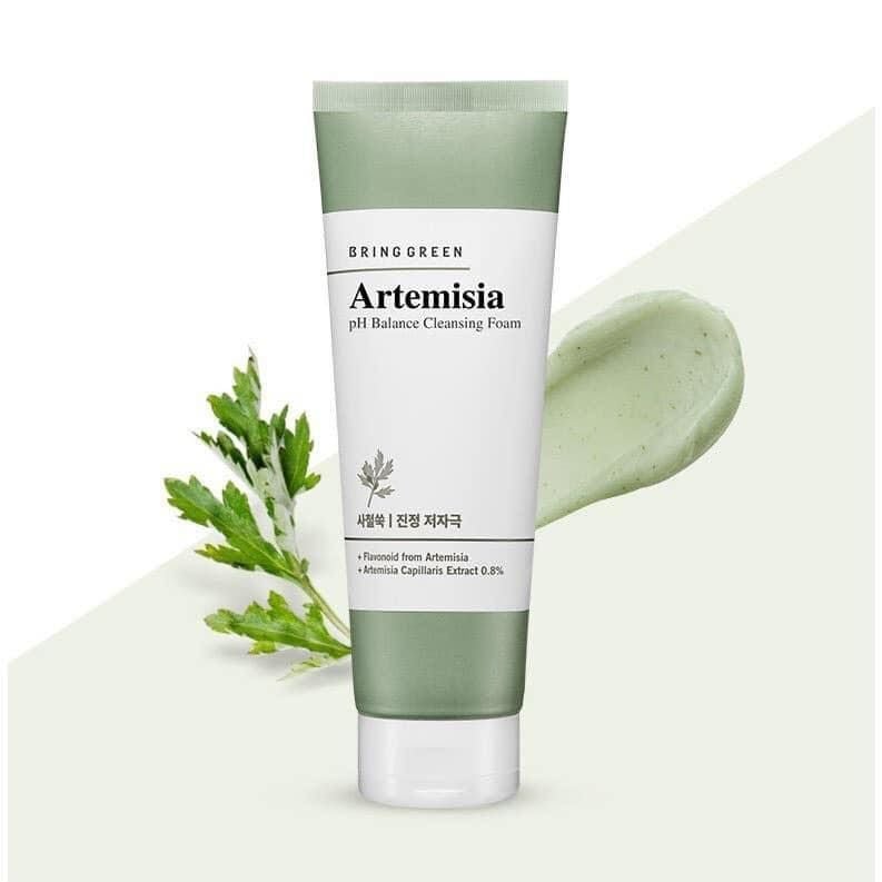 Sữa Rửa Mặt Ngải Cứu Bring Green Artemisia PH Blance Cleansing Foam Làm Dịu Da 150ml