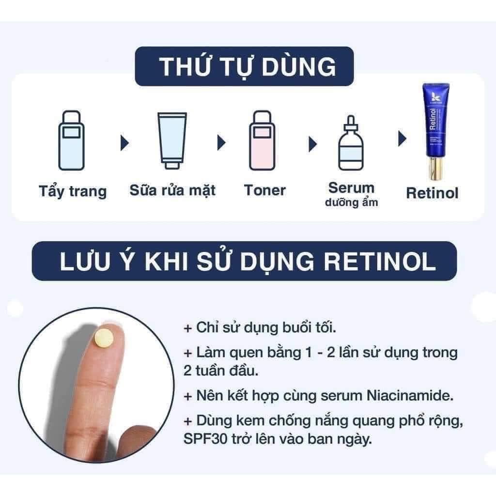 Kem Dưỡng K Lady Care Premium Retinol 0.5% Elastin Cream Trẻ Hoá Da Và Chống Lão Hoá 30ml