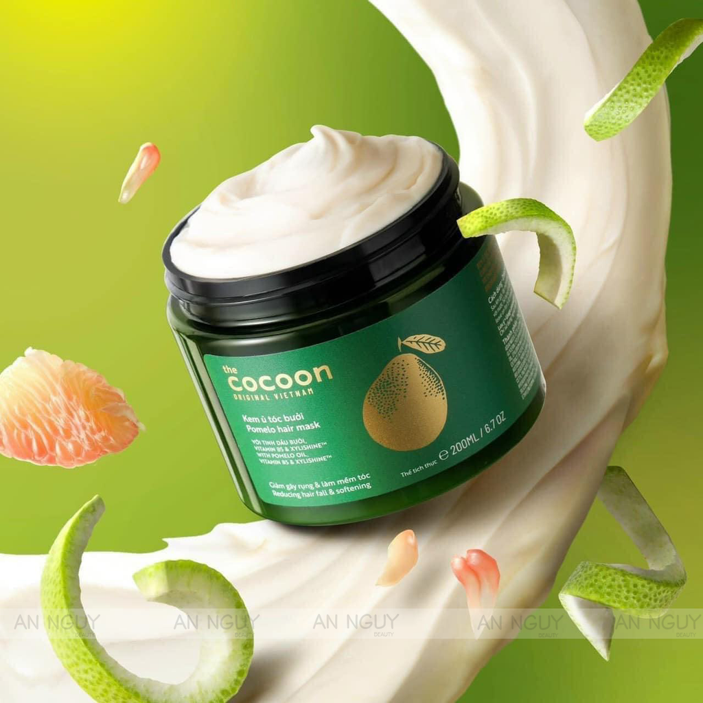 Kem Ủ Tóc Bưởi Cocoon Pomelo Hair Mask Giảm Gãy Rụng Và Làm Mềm Tóc 200ml
