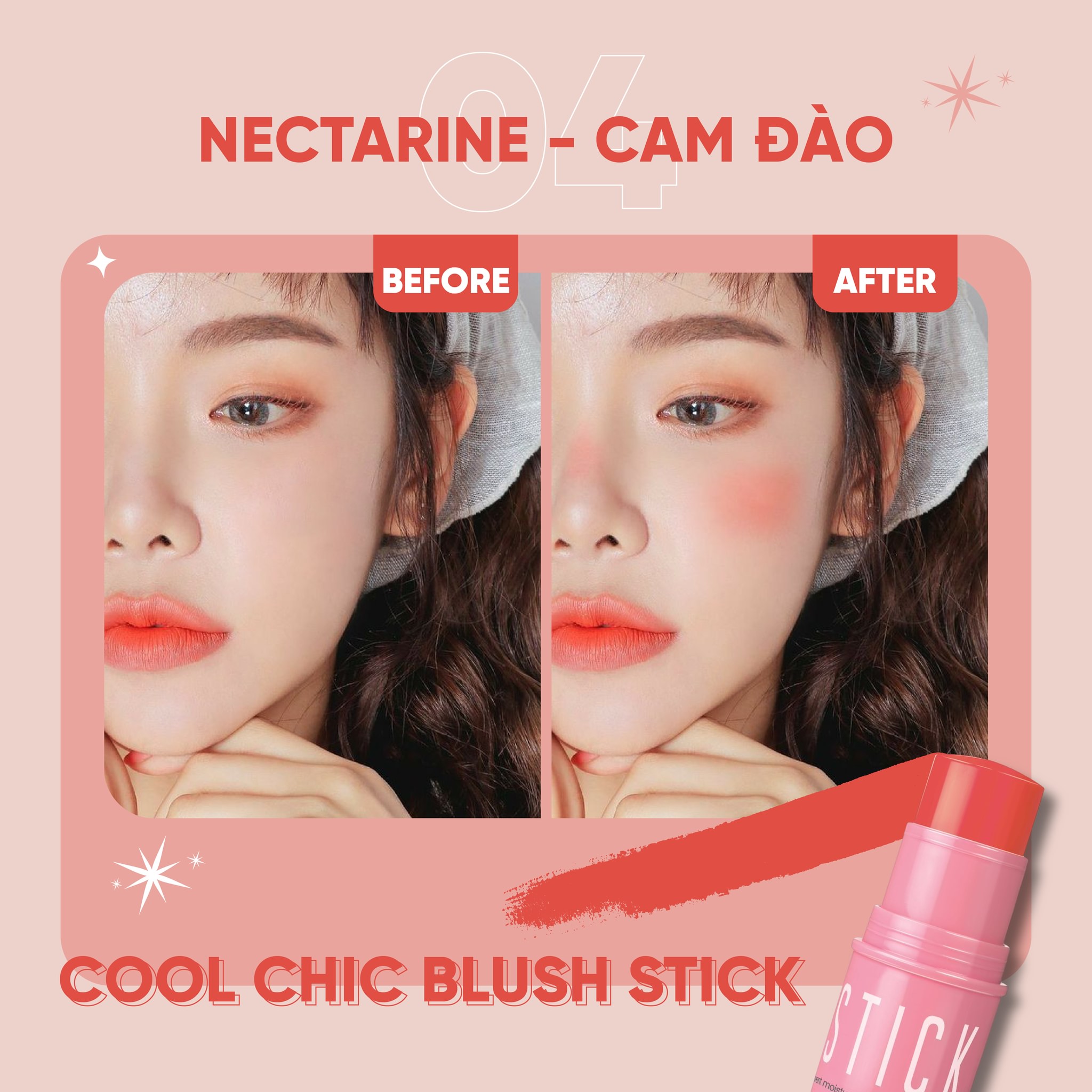 Má Hồng Dạng Thỏi Silkygirl Cool Chic Blush Stick 4grMá Hồng Dạng Thỏi