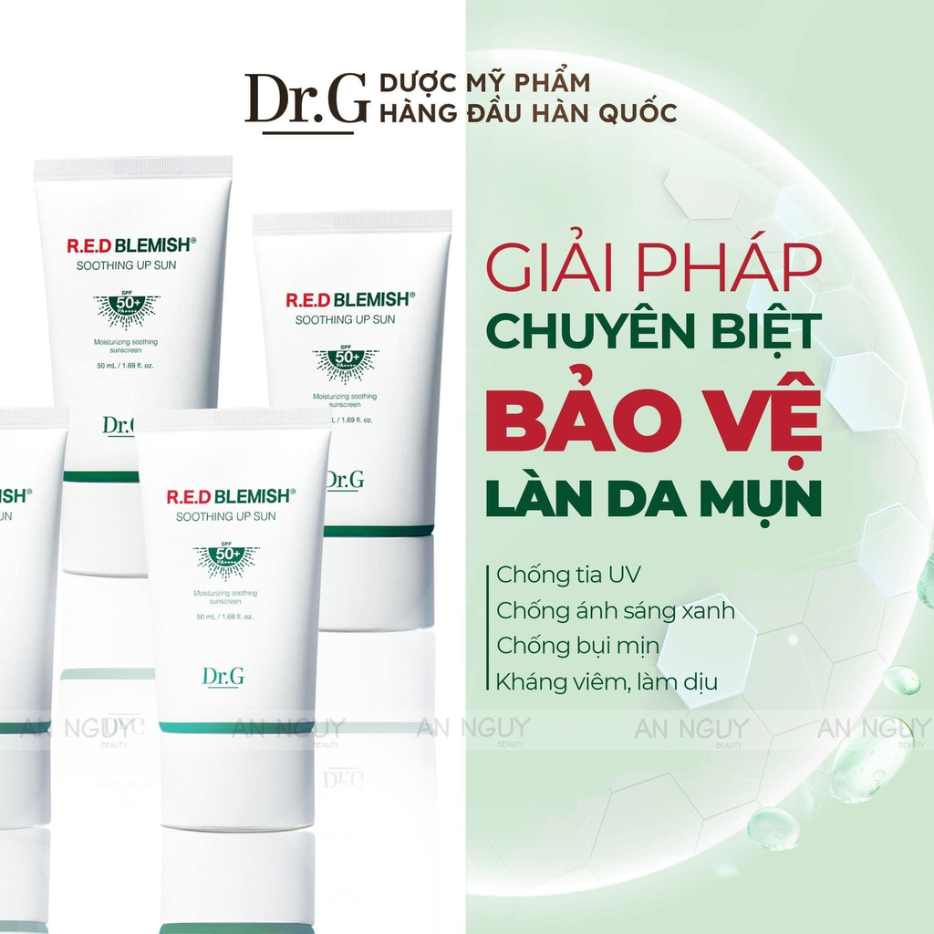 Kem Chống Nắng Phổ Rộng Dr.G R.E.D Blemish Soothing Up Sun SPF 50+ PA++++ Bảo Vệ Da Tối Ưu