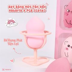 Set 4 Món Bông Mút Tán Nền + Ly Đựng Bông Mút Habaria Makeup Sponge-Cats Fall In Love Set