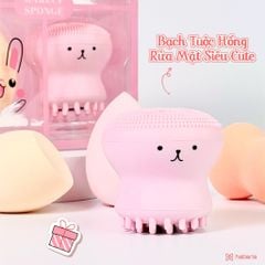 Set 4 Món Bông Mút Tán Nền + Bạch Tuột Rửa Mặt Habaria Makeup Sponge - Rabbits Love Set