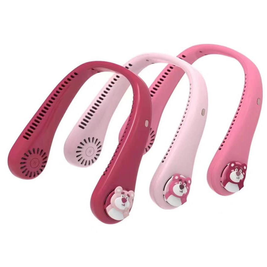 Quạt Đeo Cổ Mini Không Cánh Wind 3 Chế Độ Làm Mát Kèm Bộ Sạc USB Hình Thú Dễ Thương Nhiều Màu