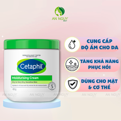 Kem Dưỡng Ẩm Cetaphil Moisturising Cream Dry To Very Dry, Sensitive Skin Dưỡng Ẩm 453g