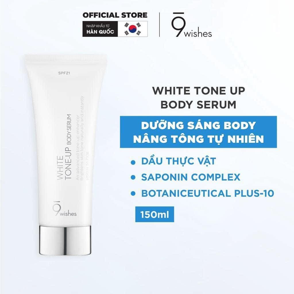 Sữa Dưỡng Thể 9Wishes White Tone-up Body Serum Nâng Tone, Sáng Da Toàn Thân 150ml