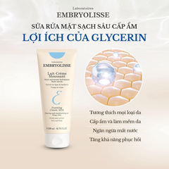 Sữa Rửa Mặt Embryolisse Lait-Crème Moussant Foaming Cream Milk Sạch Sâu Cấp Ẩm 200ml