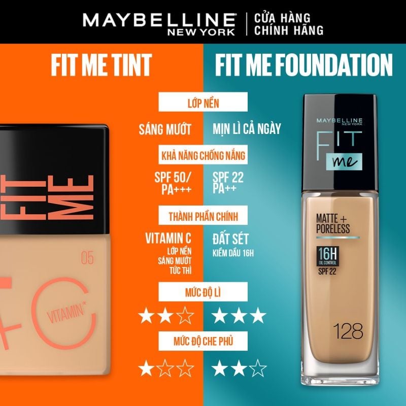 Kem Nền Maybelline Fit Me Fresh Tint SPF50 + Vitamin C Cho Lớp Nền Căng Mướt 30ml