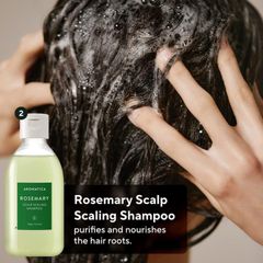 Dầu Gội Hương Thảo Aromatica Rosemary Scalp Scaling Shampoo Ngăn Rụng Tóc 400ml