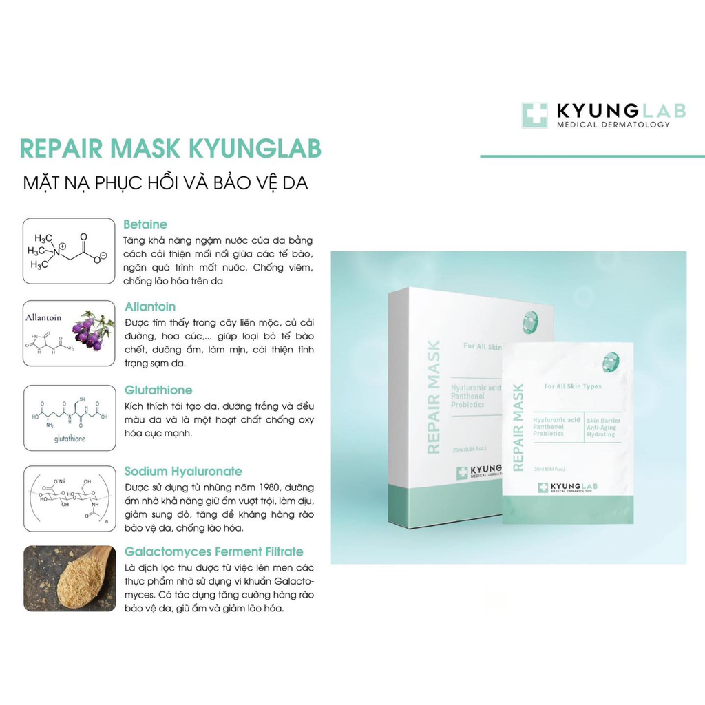 Mặt Nạ Dưỡng Da Kyung Lab Repair Mask Giúp Tăng Độ Đàn Hồi Da 25ml