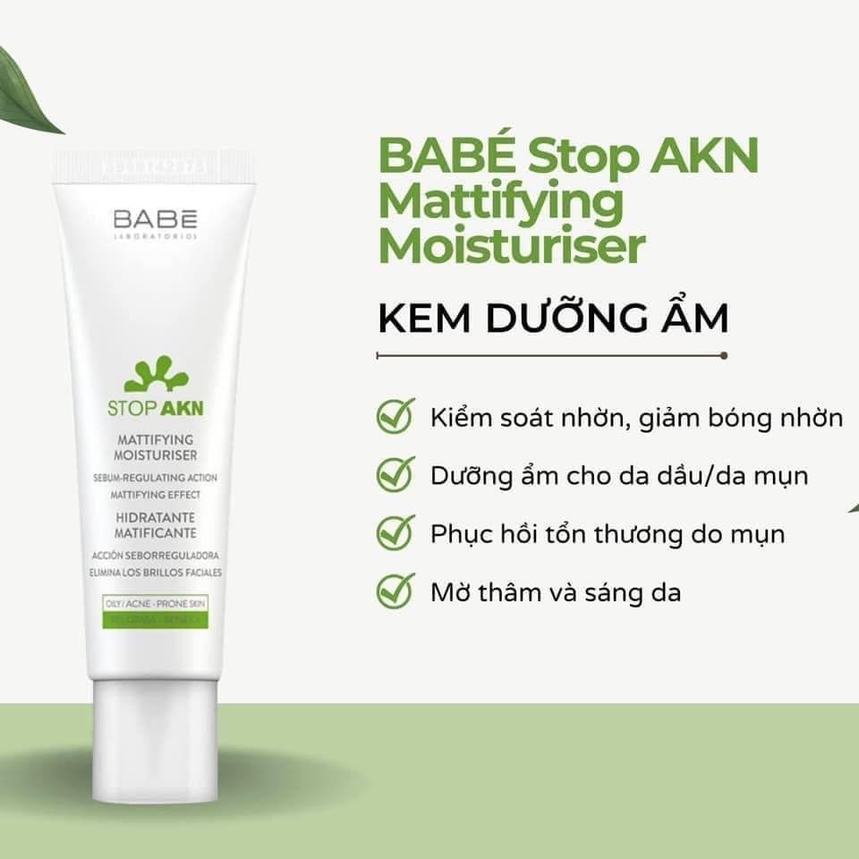 Kem Dưỡng Babé Stop AKN Mattifying Moisturiser Cho Da Dầu Mụn 50ml