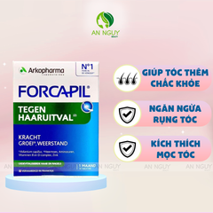 Viên Uống Giảm Rụng Tóc, Hói Đầu Arkopharma Forcapil Anti Chute 30 Viên