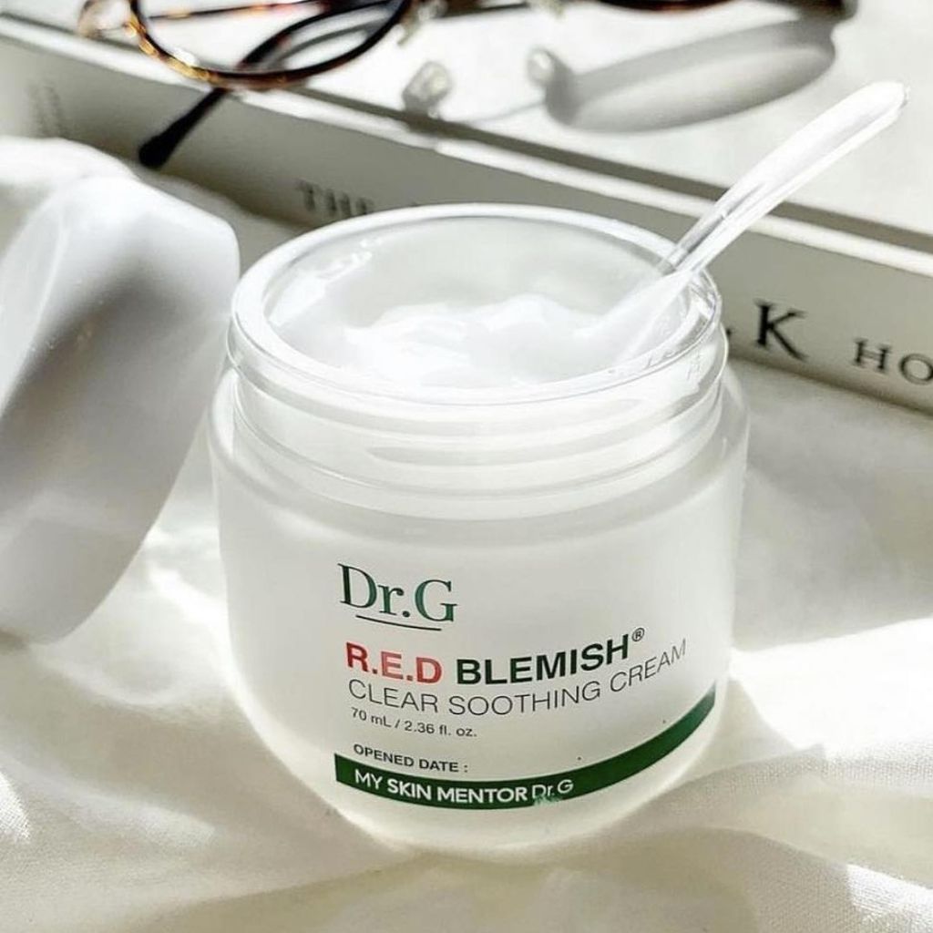 Combo 2 Món Chăm Sóc Da Dr.G - R.E.D Blemish (Kem Dưỡng 70ml + Kem Chống Nắng Brightening 20ml)