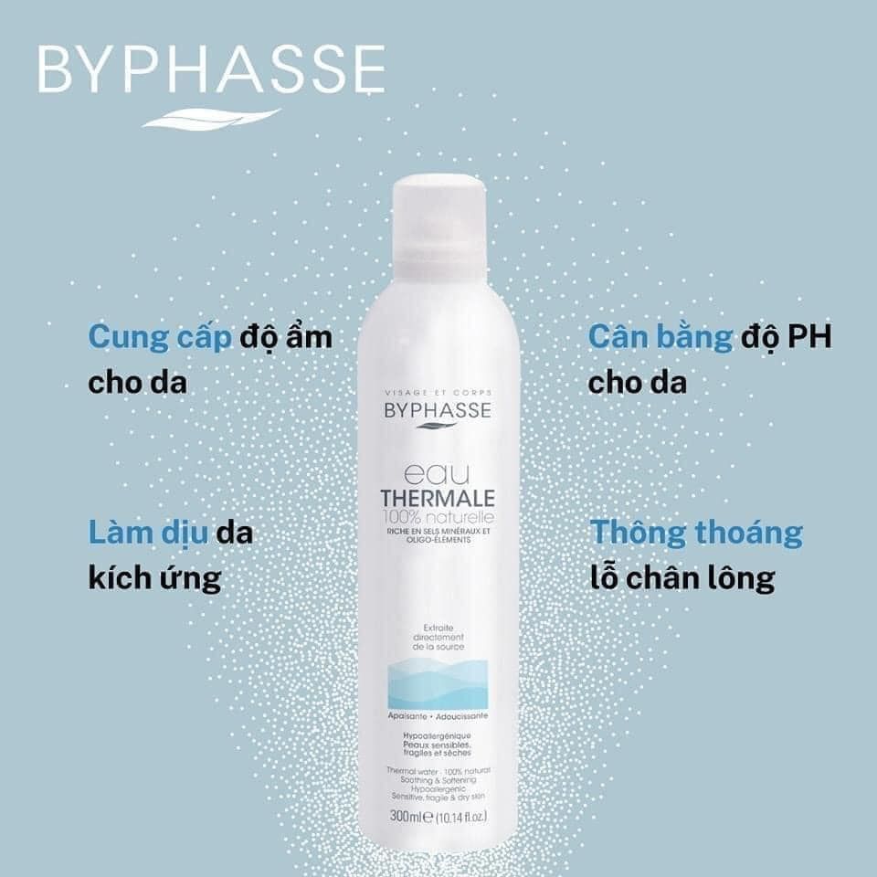 Xịt Khoáng Byphasse Eau Thermale 100% Naturelle Dưỡng Da Từ Thiên Nhiên 300ml