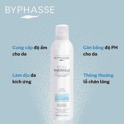 Xịt Khoáng Byphasse Eau Thermale 100% Naturelle Dưỡng Da Từ Thiên Nhiên 300ml