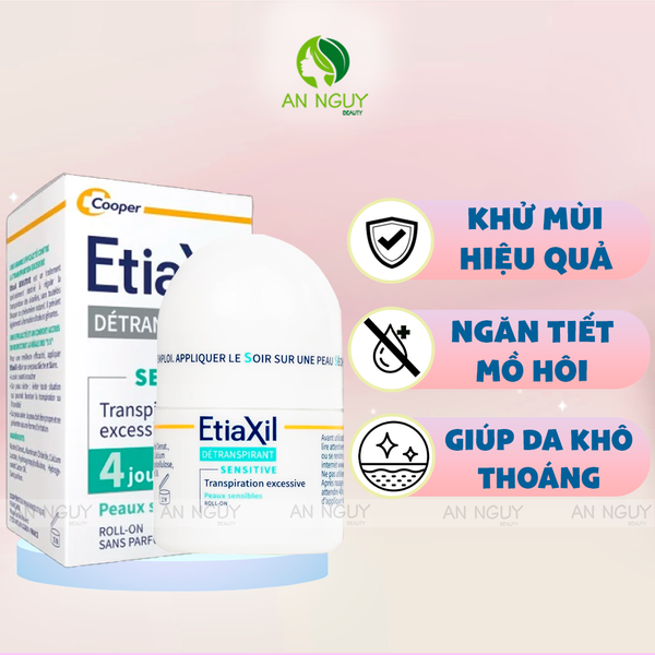 Lăn Khử Mùi Etiaxil Traitement Transpiration Roll-On Đặc Trị Mùi Hôi 15ml