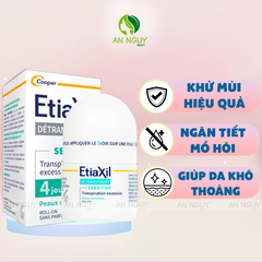 Lăn Khử Mùi Etiaxil Traitement Transpiration Roll-On Đặc Trị Mùi Hôi 15ml