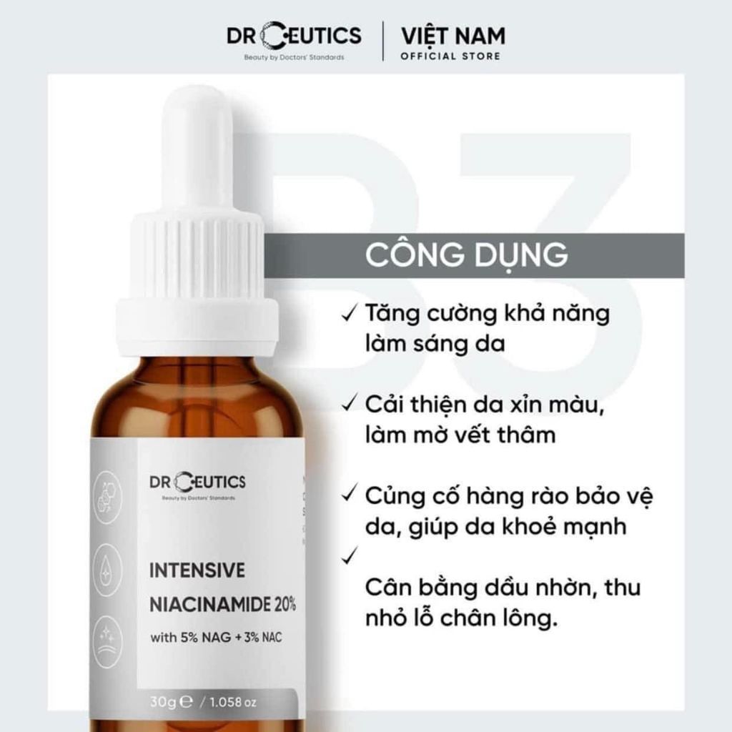 Tinh Chất DrCeutics B3 Mờ Thâm, Thu Nhỏ Lỗ Chân Lông 30g