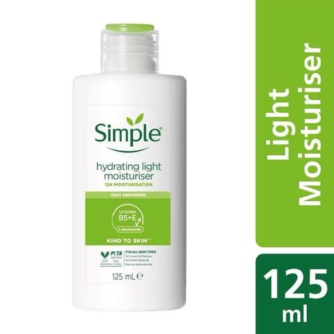 Sữa Dưỡng Ẩm Simple Hydrating Light Moisturiser Kind To Skin 125ml