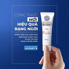 Gel Giảm Mụn Santagift 3 In 1 Skin Care Gel SPF 30 Giảm Thâm, Ngừa Mụn 20g