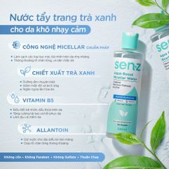 Nước Tẩy Trang Senz Micellar Water Làm Sạch Da 250ml