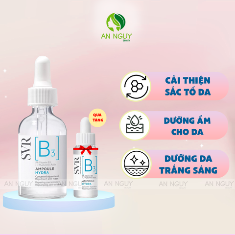 [Mua 1 Tặng 1] Serum SVR Ampoule Hydra B3 Ngừa Nếp Nhăn, Phục Hồi & Dưỡng Ẩm Da 30ml + Tặng Chai 10ml