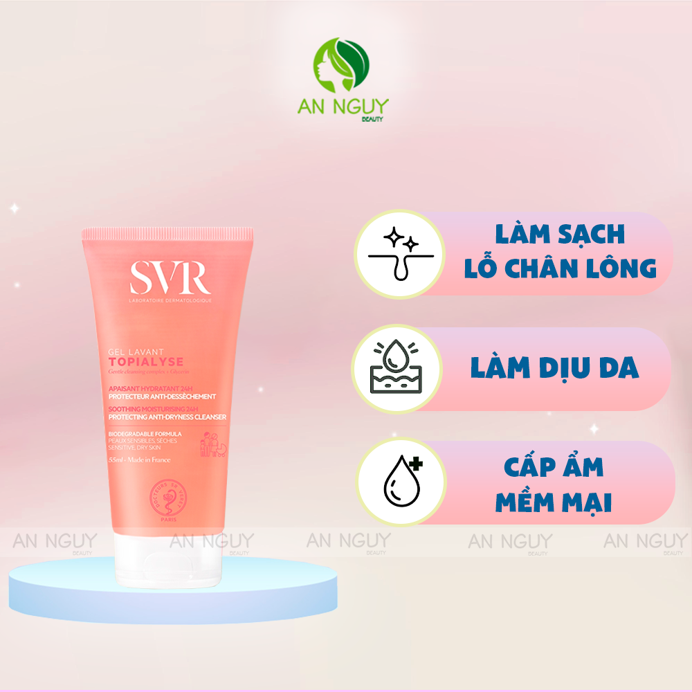 Gel Rửa Mặt SVR Topialyse Gel Lavant Dành Cho Da Khô, Nhạy Cảm