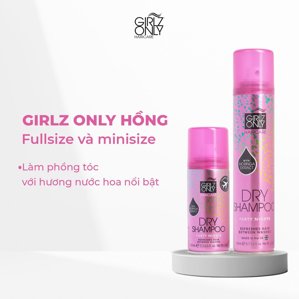 Dầu Gội Khô Girlz Only Dry Shampoo 100ml