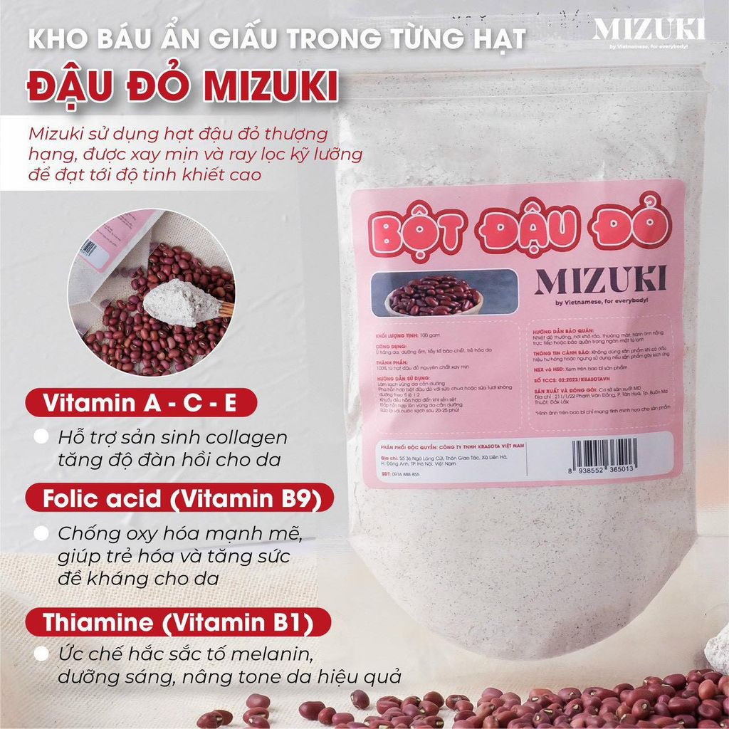 Bột Dưỡng Da Mizuki 100g