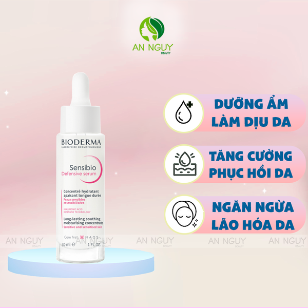 Tinh Chất Dưỡng Ẩm Bioderma Sensibio Defensive Serum Làm Dịu Cho Da Nhạy Cảm 30ml