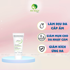 Kem Dưỡng Ẩm Bioderma Sebium Sensitive Soothing Anti-Blemish Care Dành Cho Da Mụn, Nhạy Cảm