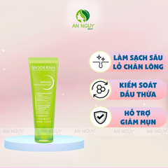Gel Rửa Mặt Bioderma Sébium Gel Moussant Actif Làm Sạch Sâu, Giảm Mụn