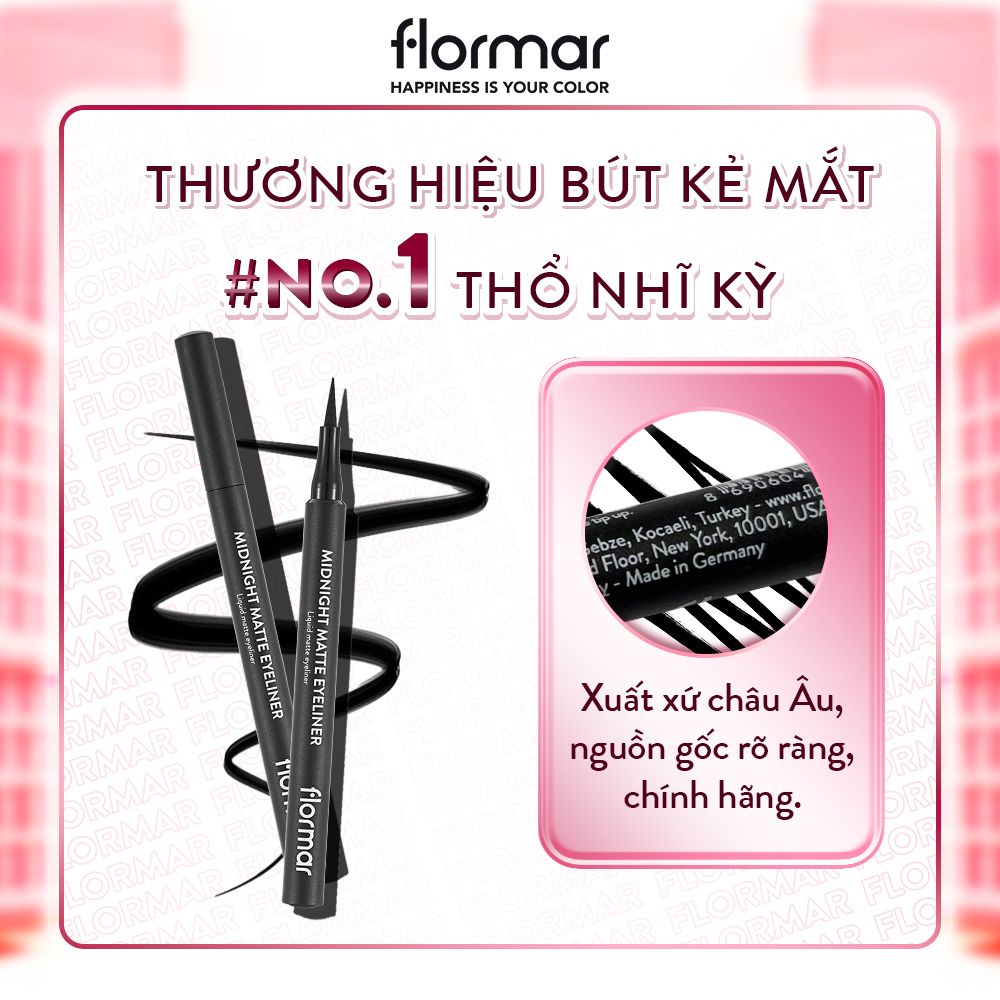 Bút Kẻ Mắt Flormar Midnight Matte Eyeliner 1.2ml