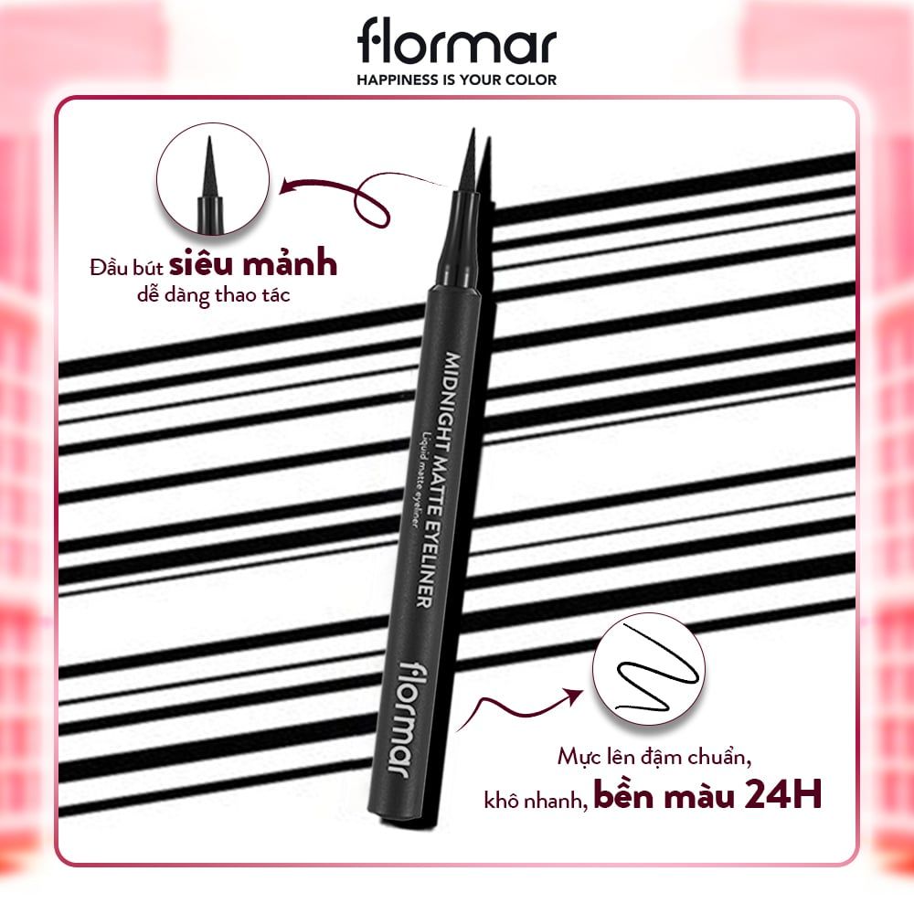 Bút Kẻ Mắt Flormar Midnight Matte Eyeliner 1.2ml