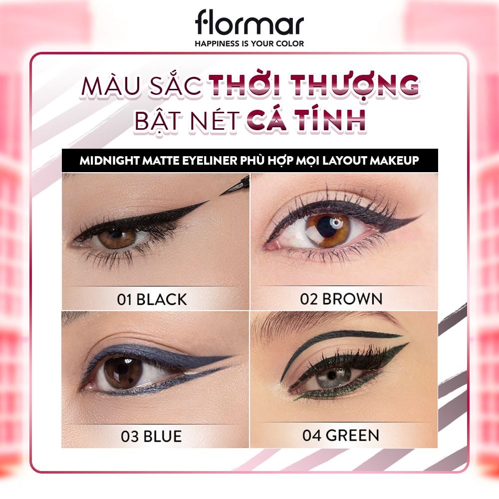Bút Kẻ Mắt Flormar Midnight Matte Eyeliner 1.2ml