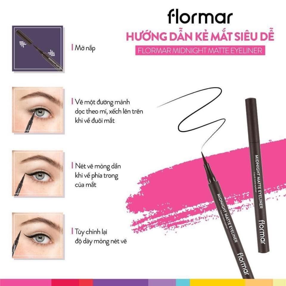 Bút Kẻ Mắt Flormar Midnight Matte Eyeliner 1.2ml