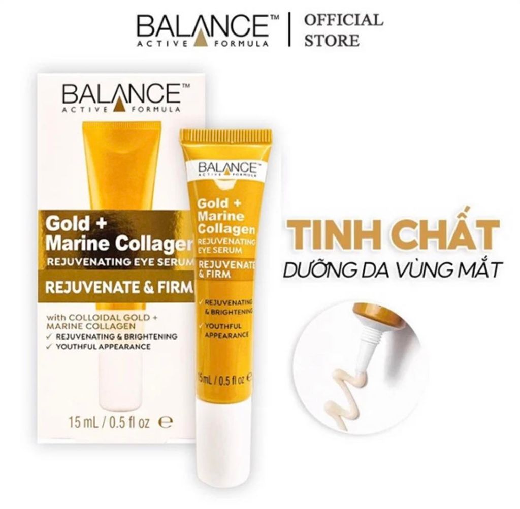 Serum Dưỡng Mắt Balance Active Formula Gold + Marine Collagen Rejuvenating Eye Serum 15ml