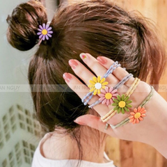 Set 5 Chun Cột Tóc Hoa Cúc Xinh Xắn