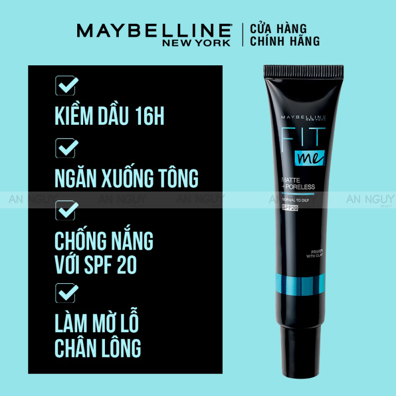 Kem Lót Maybelline New York Fit Me Primer Matte+Poreless SPF 20 Kiềm Dầu Ngăn Xuống Tông 30ml